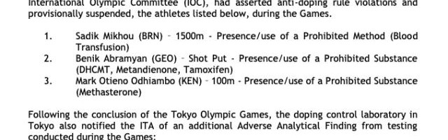 kaiyun-东奥男子百米接力银牌得主涉药 中国队或递补铜牌